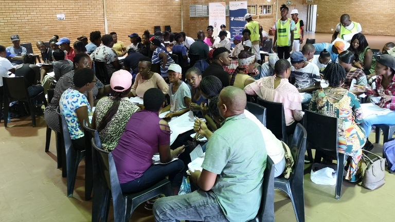 Participants formed groups for group work activities